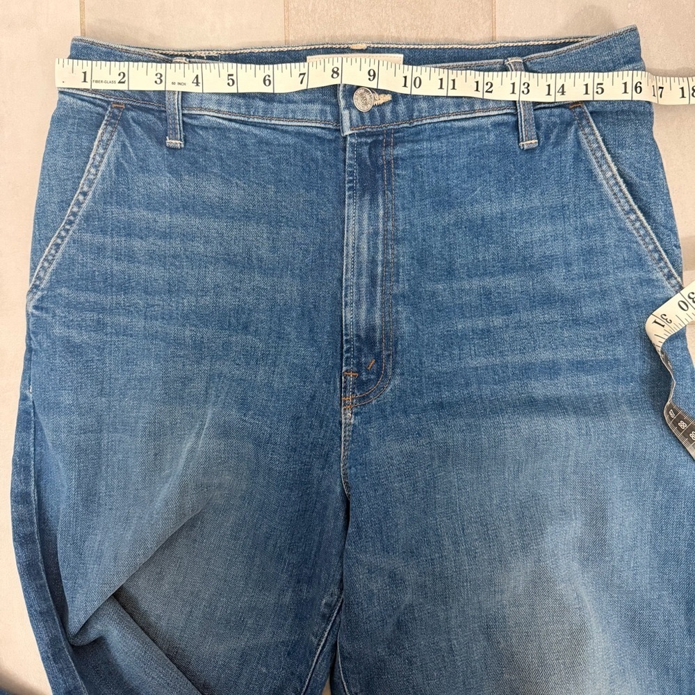 MOTHER Superior High Waisted Spinner Prep Skimp Flash Back Blue Size 33 - Picture 11 of 13
